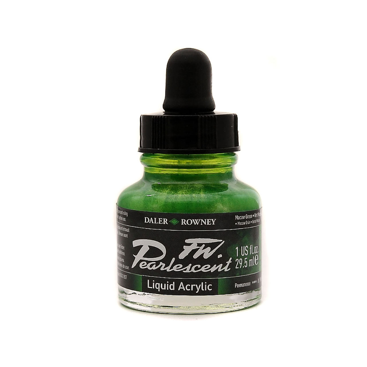 FW Pearlescent Liquid Acrylic 1 oz. Macaw Green