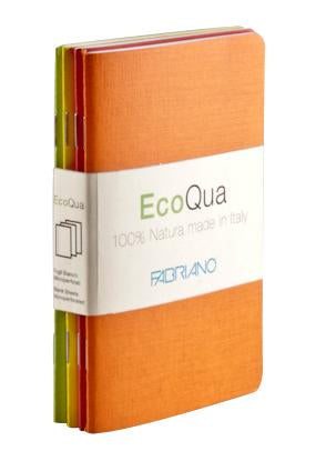 Fabriano EcoQua Pocket Sized Notebooks 4 Pack Blank Warm Color Covers