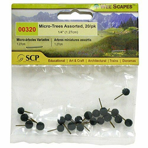 Micro Trees Dark Green 1/2" 20 Pack
