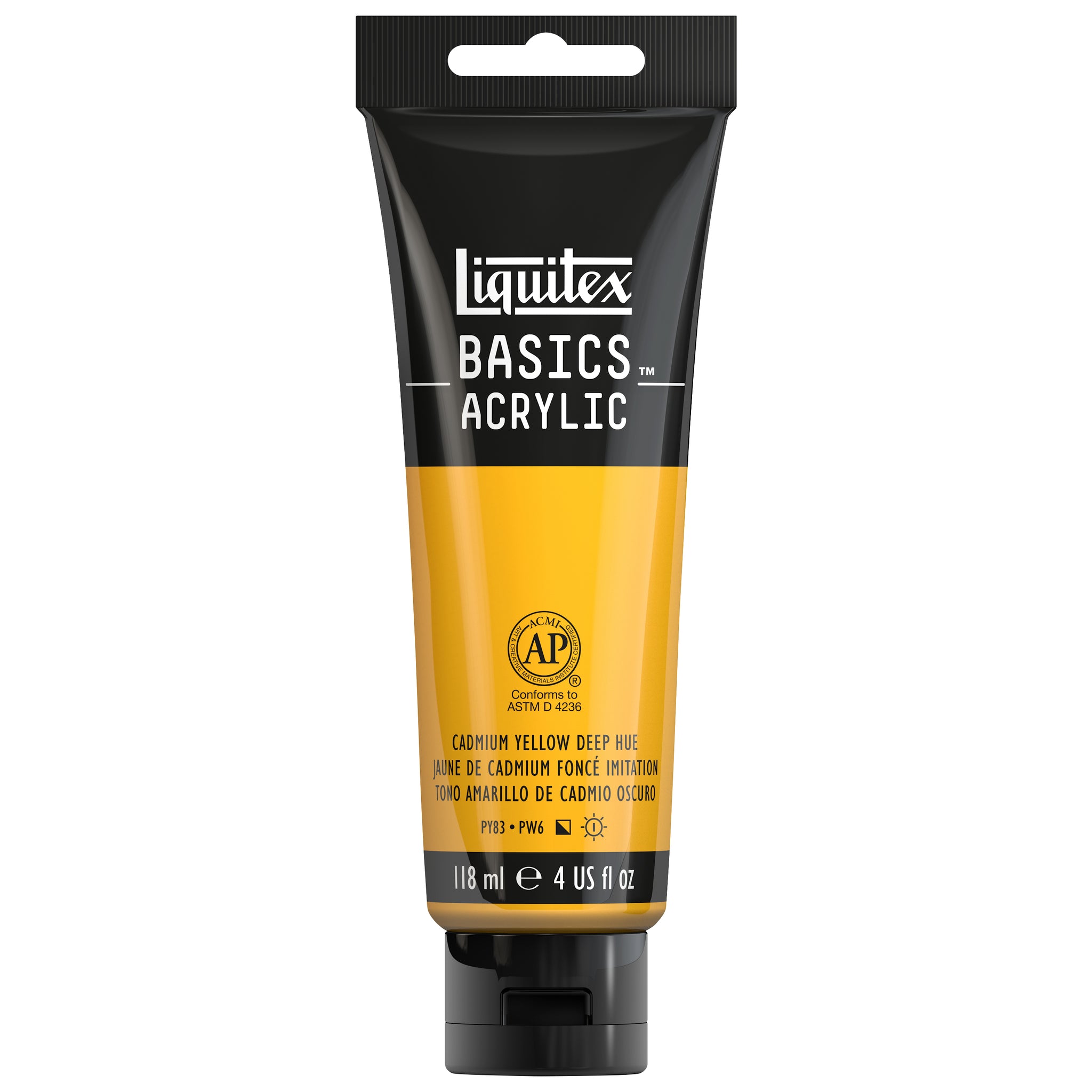 BASICS Acrylic Color 4oz Cadmium Yellow Deep Hue