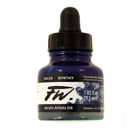 FW Acrylic Artists Ink 1 oz. Prussian Blue Hue