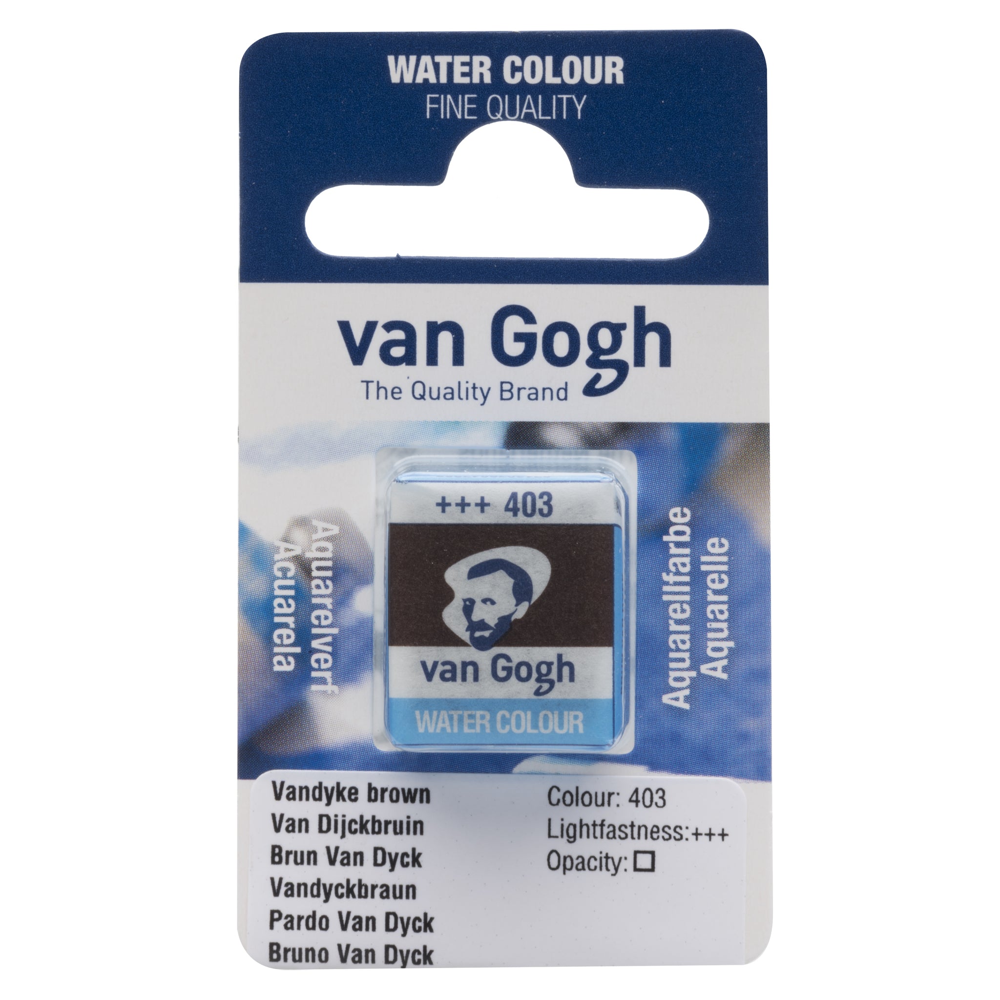 Van Gogh Watercolor Half Pan Vandyke Brown