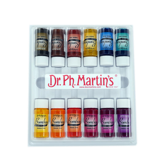Dr. Ph. Martin's 12 Color Bombay India Ink Sets