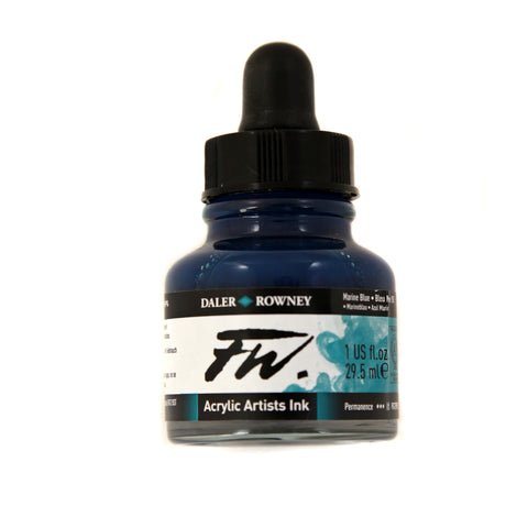 FW Acrylic Artists Ink 1 oz. Marine Blue