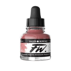 FW Acrylic Artists Ink 1 oz. Shimmering Red