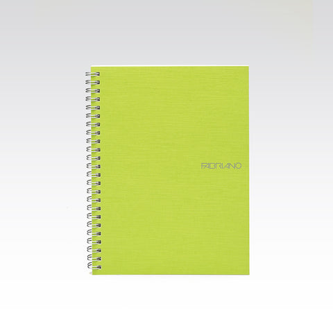 Fabriano EcoQua Notebook Small Spiral-Bound Grid 70 Sheets Lime