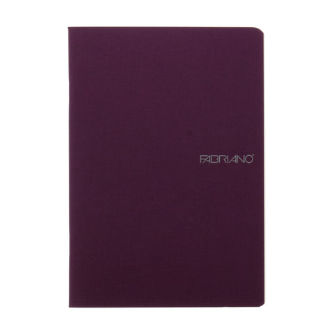 Fabriano EcoQua Notebook Small Staple-Bound Blank 38 Sheets Wine