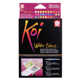 Koi Watercolor Pocket Field Sketch Box Set 30 Colors