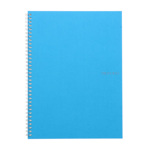 Notebook 8.3"x11.7" Spiral-Bound Gridded Turquoise