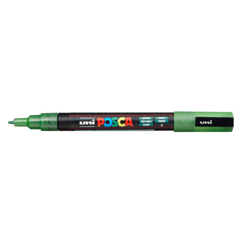 Paint Marker PC-3M Fine Bullet Glitter Green