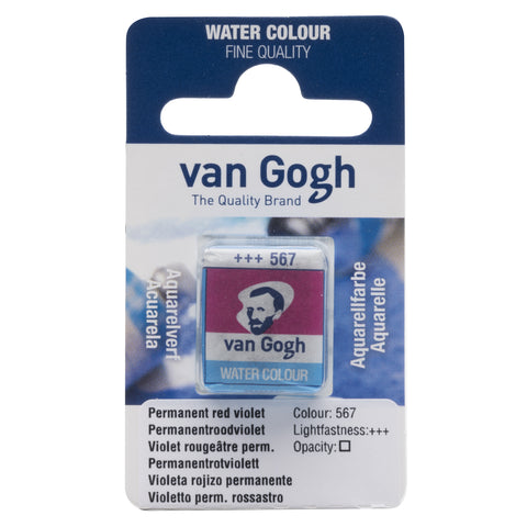 Van Gogh Watercolor Half Pan Permanent Red Violet