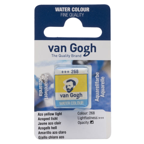 Van Gogh Watercolor Half Pan Azo Yellow Light