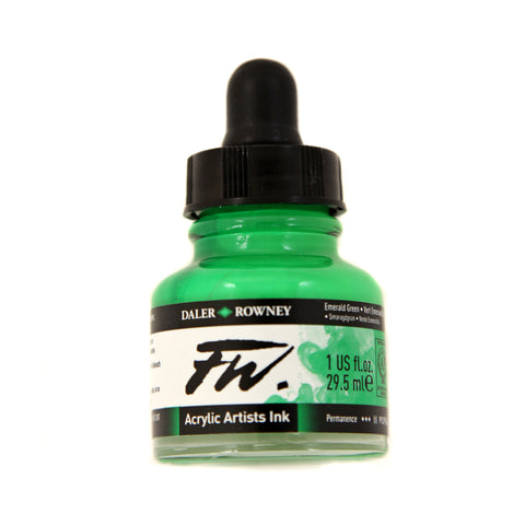 FW Acrylic Artists Ink 1 oz. Emerald Green