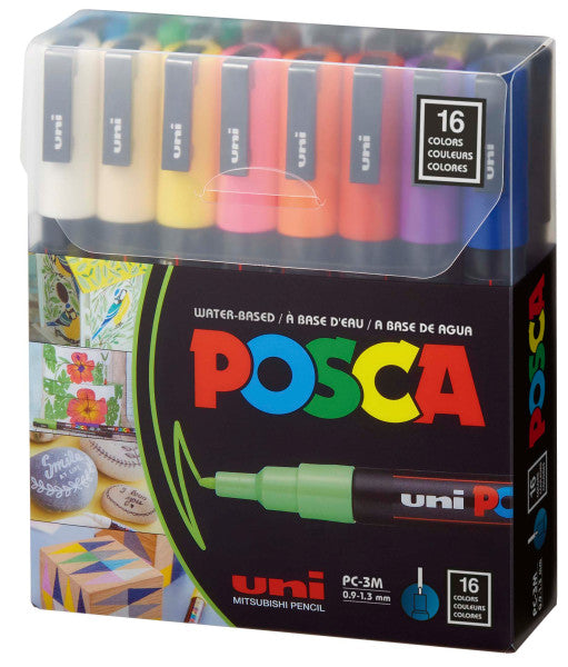 Posca 16-Color Paint Marker Sets