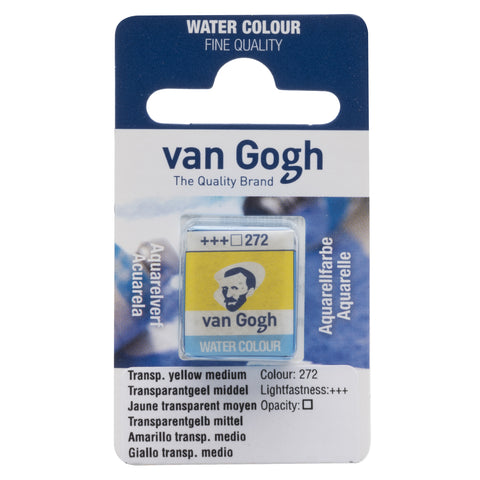 Van Gogh Watercolor Half Pan Transparent Yellow Medium