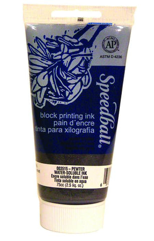 Block Printing Ink Water Based 1.25oz Pewter