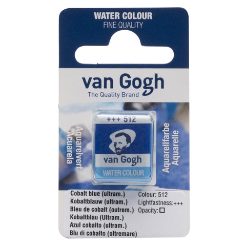 Van Gogh Watercolor Half Pan Cobalt Blue Ultramarine
