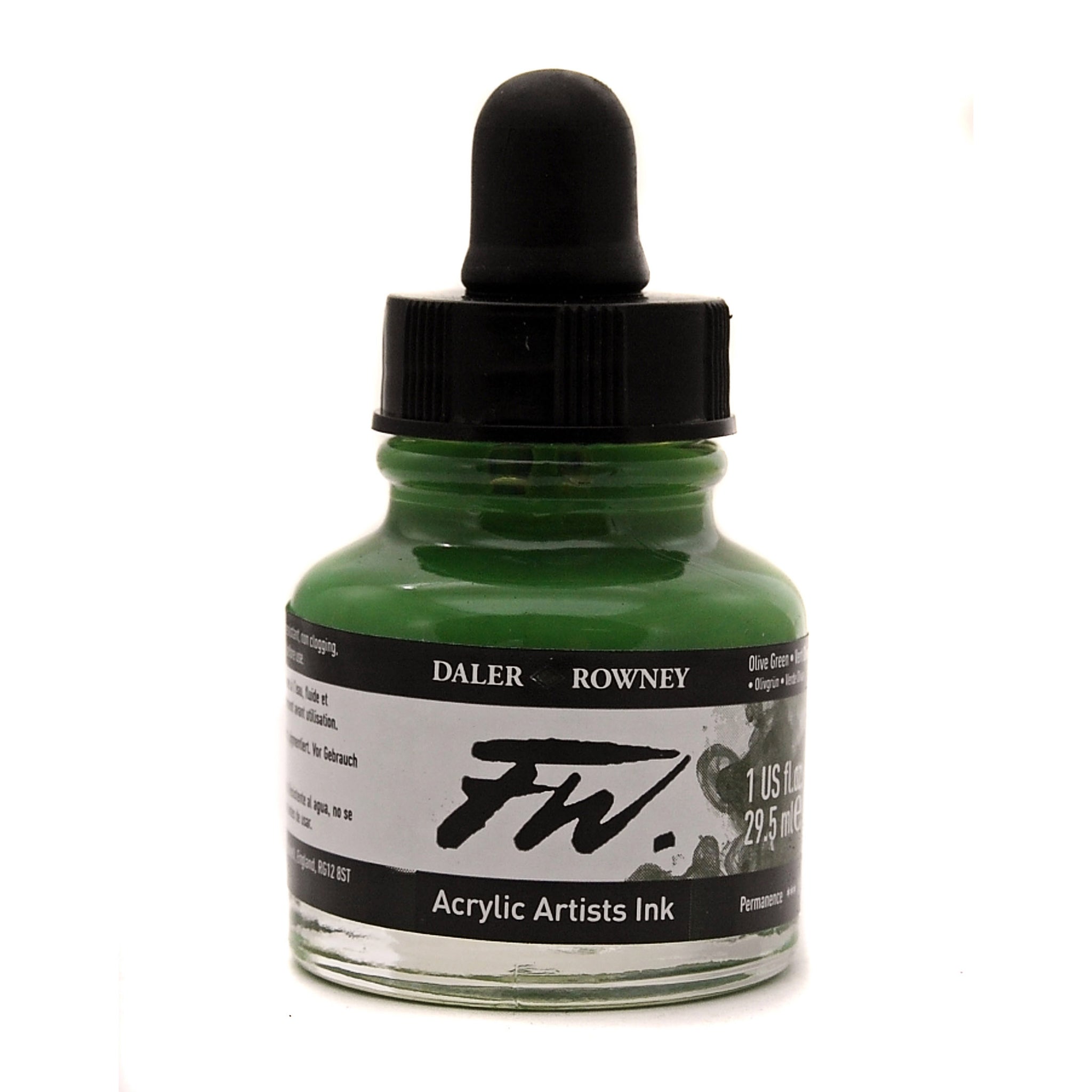 FW Acrylic Artists Ink 1 oz. Olive Green