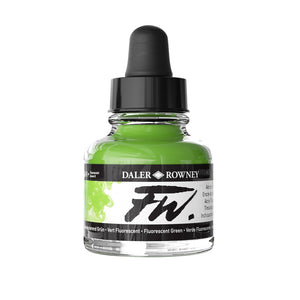 FW Acrylic Artists Ink 1 oz. Fluorescent Green